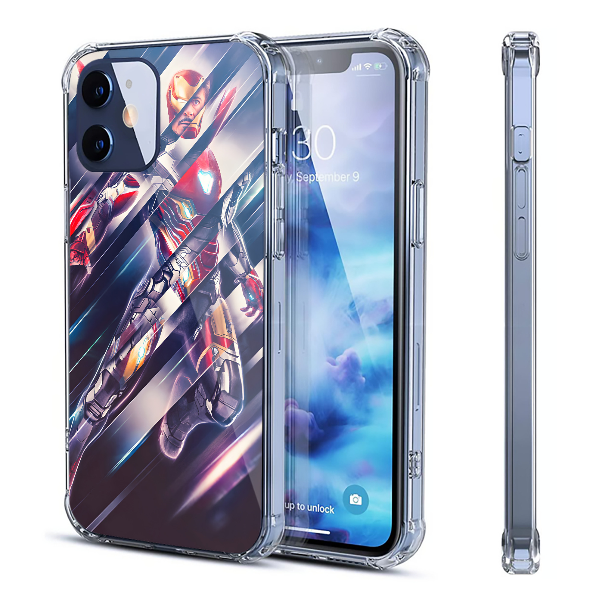 （画像用） アベンジャーズ The Avengers 【iPhone 12シリーズ対応】透明スマホケース（クリアソフトケース）